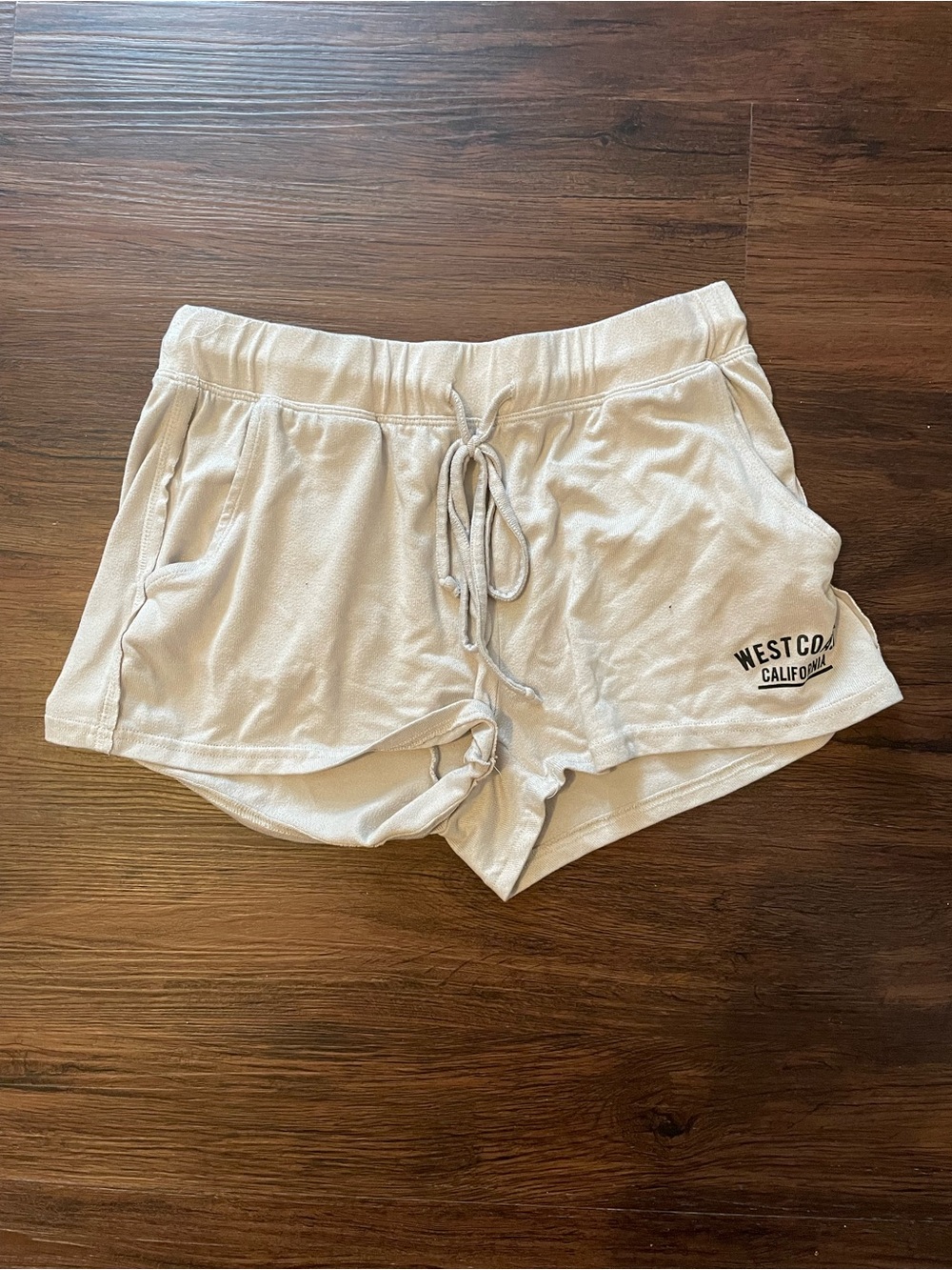 Cream Lounge Shorts with Drawstring